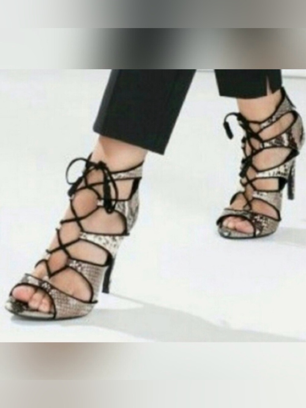 2/$10❤️Zara Snake Print High Heel Sandals